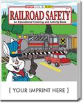 CS0275 Railroad Safety Coloring and Activity Book with Custom Imprint